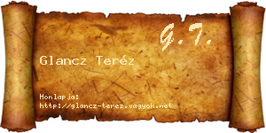 Glancz Teréz névjegykártya